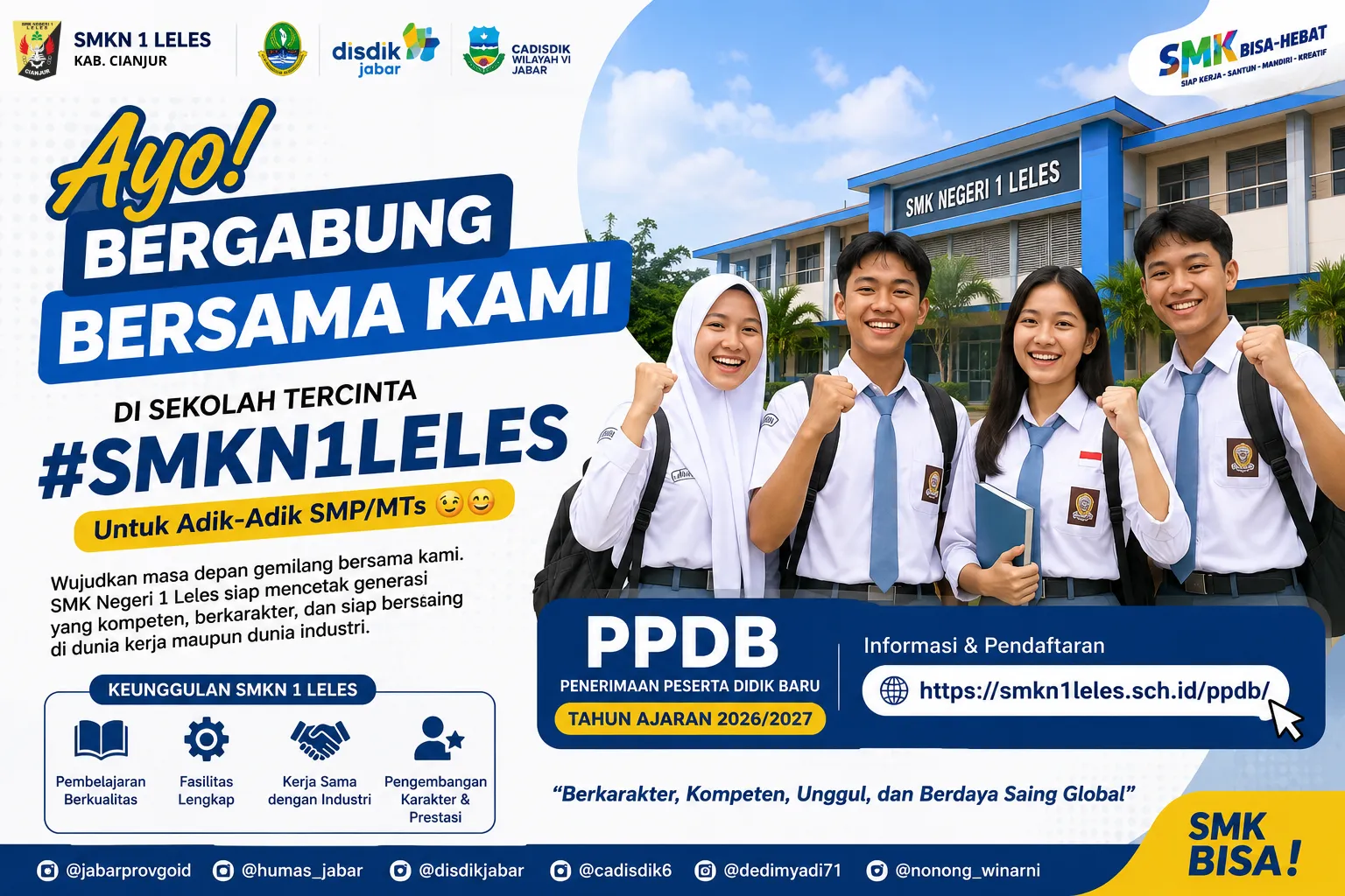Ayo Bergabung Bersama SMK Negeri 1 Leles! Wujudkan Masa Depan Gemilang Bersama Kami